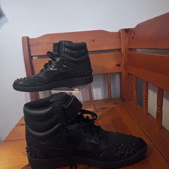 Puma Black Studded High-Top Sneakers - Picture 1 of 6